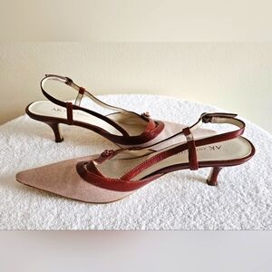 Anne Klein Women's size 8 kitten heel slingback shoes